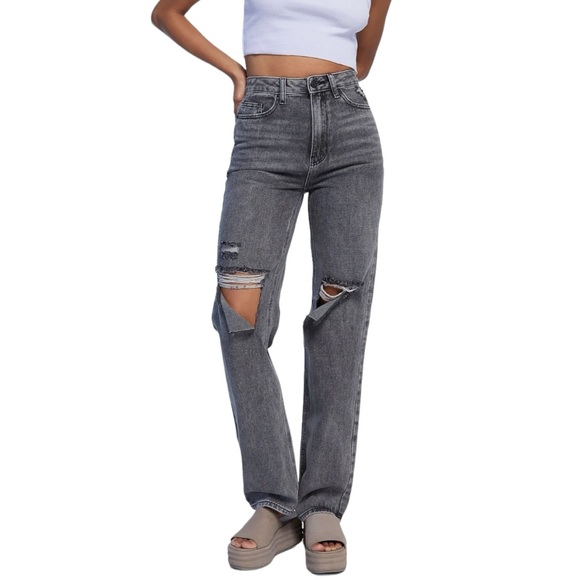 PacSun Denim - PacSun Washed Black Ripped 90’s Boyfriend Jeans